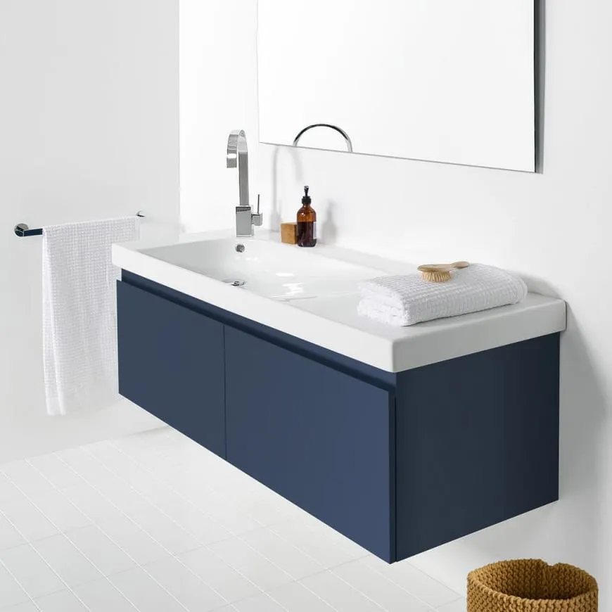 Michel César Grandangolo 1300 Wall Hung Vantiy - 2 Drawers (Bench on Left)