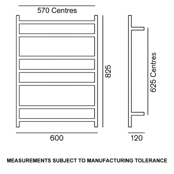 Heirloom Callisto 825 Heated Towel Rail - Image 2