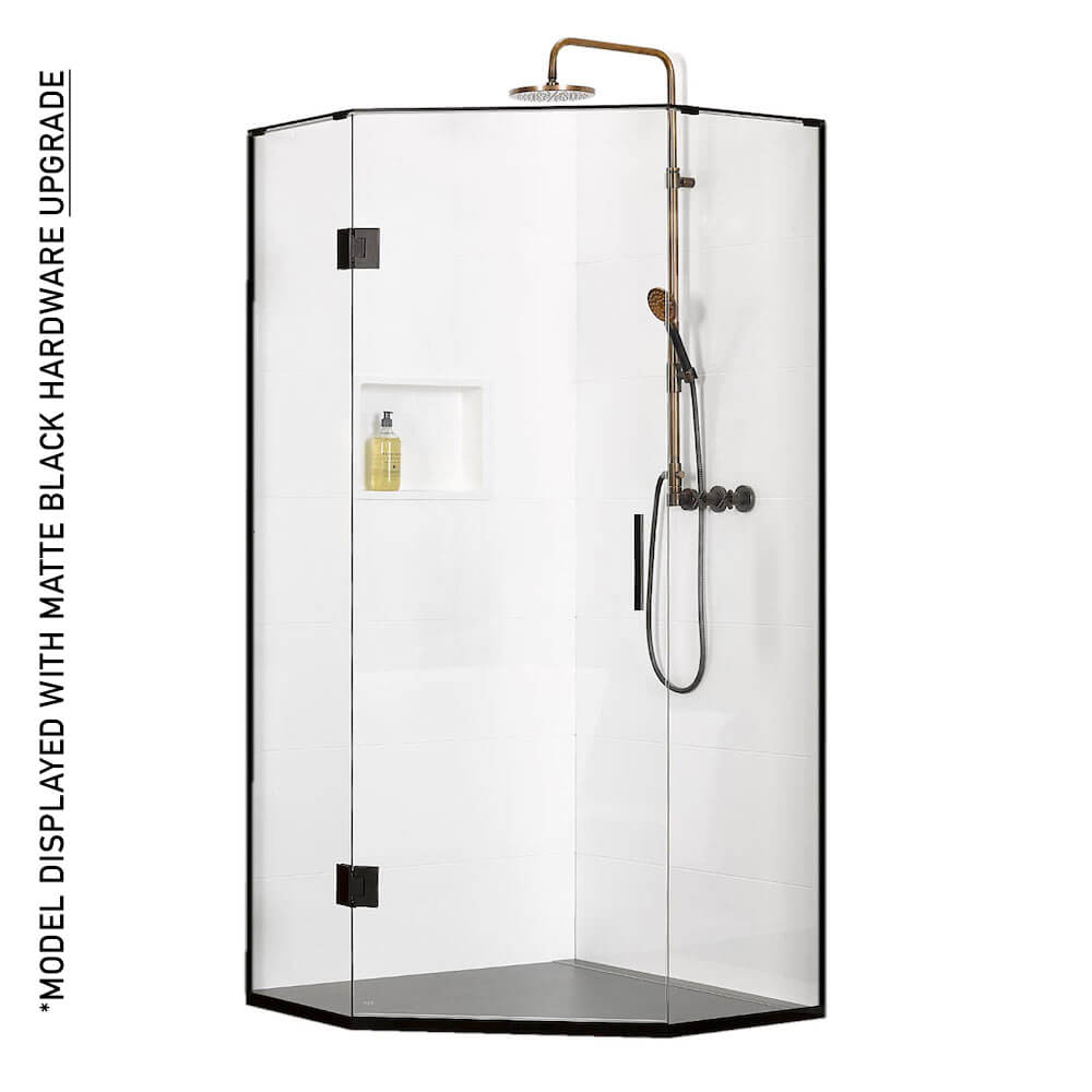 Atlantis Linea Quattro 1000x1000 Angled Hinged Shower Enclosure
