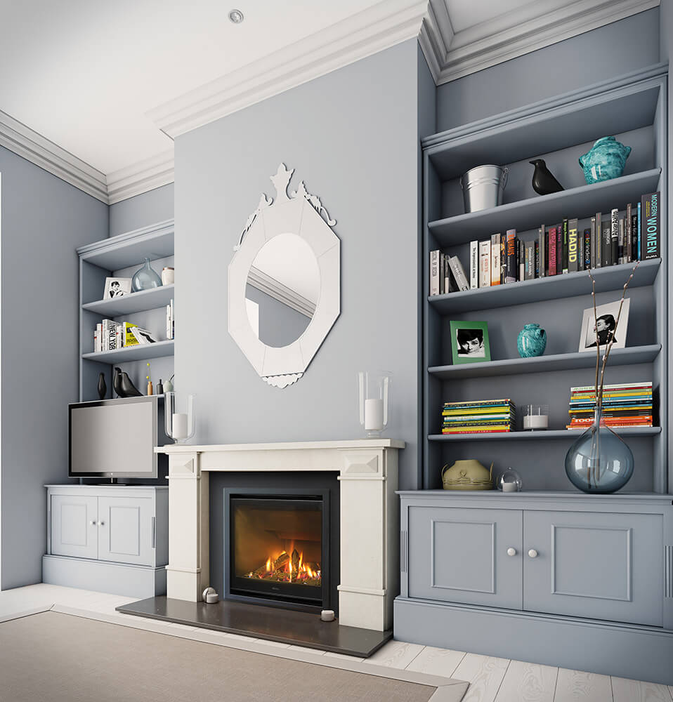 Escea DF700 Indoor Gas Fire Single Sided