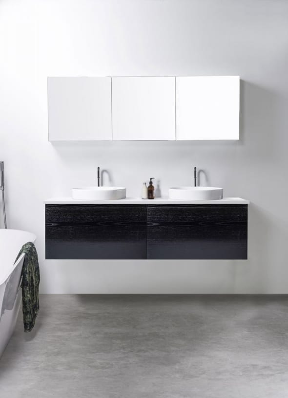 Michel César Tablo 1500 Wall Hung Vanity Double Basin, 2 Drawers (Side-by-side)