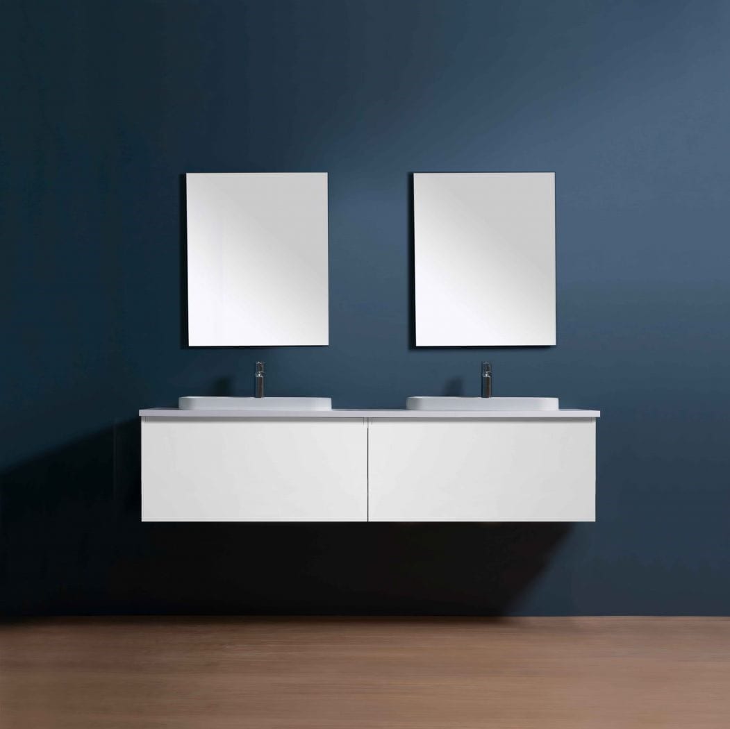 Michel César Tablo 1800 Wall Hung Vanity Double Basin, 2 Drawers (Side-by-side)