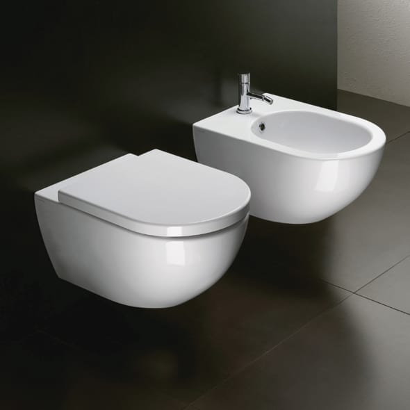 Catalano Sfera 54 Rimless Wall Hung Toilet with Thick Seat