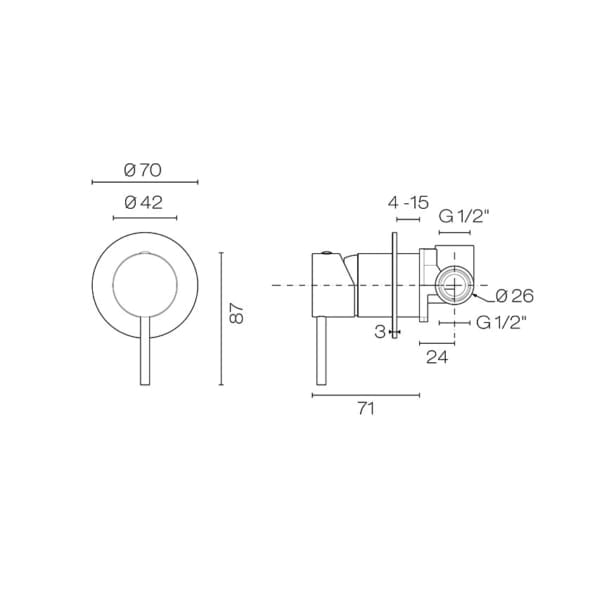 Progetto Oli 316 Shower Mixer