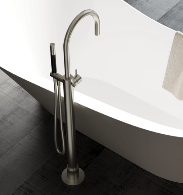 Progetto Buddy Floor Mount Bath Filler with Handshower