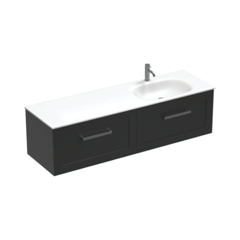 Progetto Hampton Spio 1500 2 Drawer Wall Vanity Right Basin