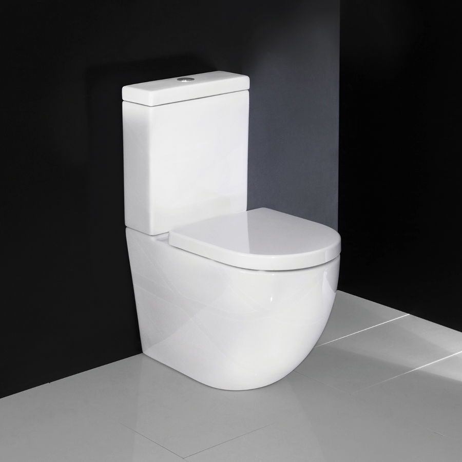 Progetto Zen Rimless Back To Wall Toilet Suite with Standard Seat