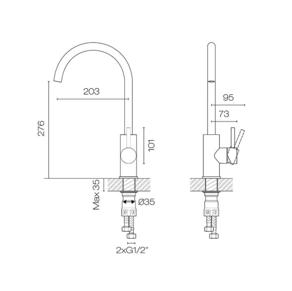 Progetto Swiss Kitchen Mixer