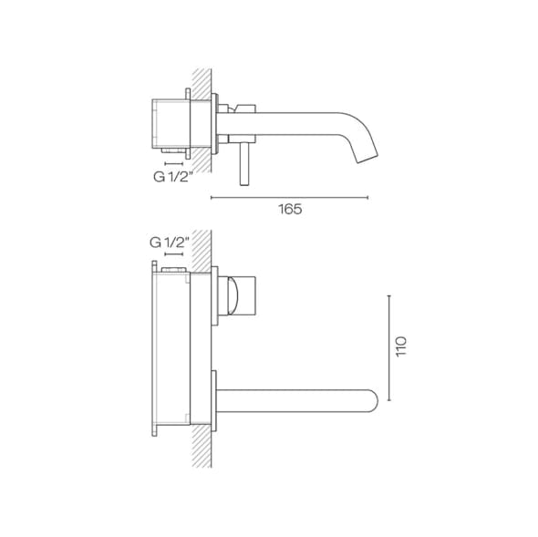 Progetto Swiss Wall Mount Mixer