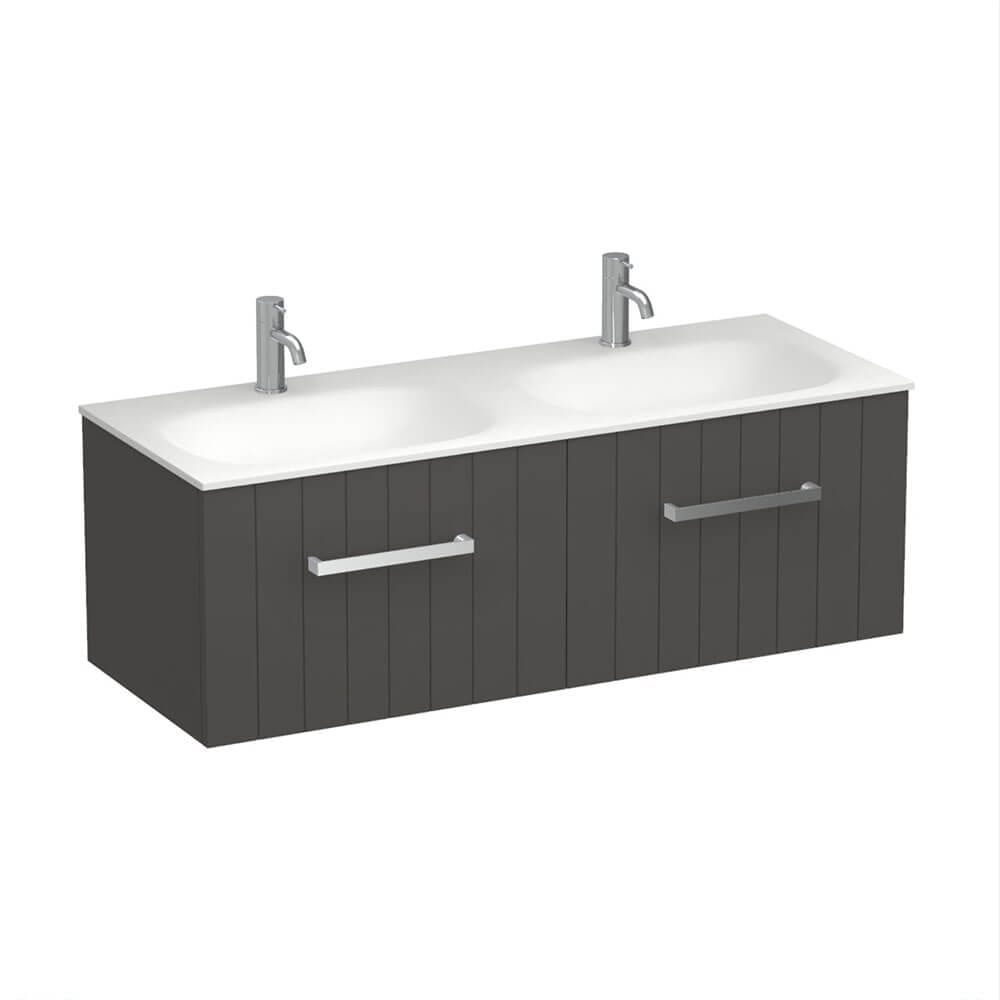 Progetto Linea Spio 1200 2 Drawer Wall Hung Vanity Double Basin