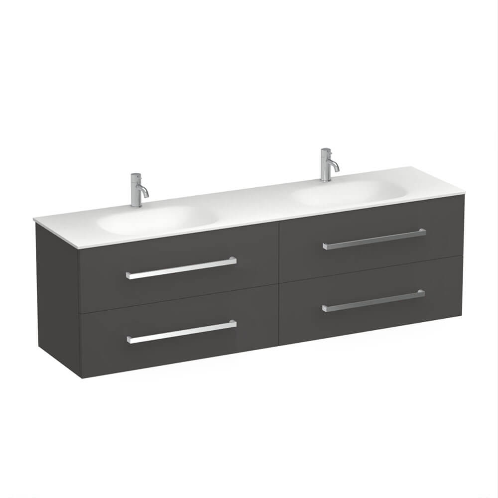 Progetto Reflex Spio 1800 4 Drawer Wall Vanity Double Basin