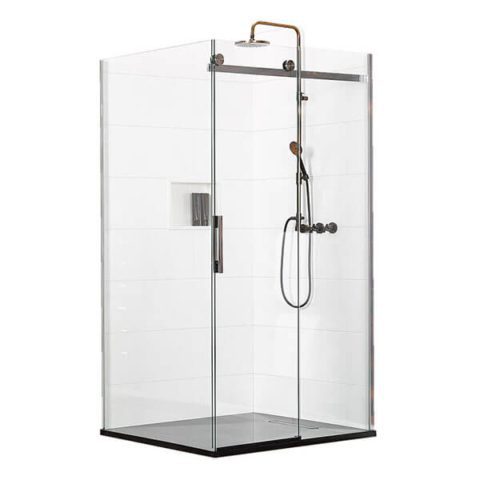 Atlantis Ebony & Ivory Corner Shower Enclosure