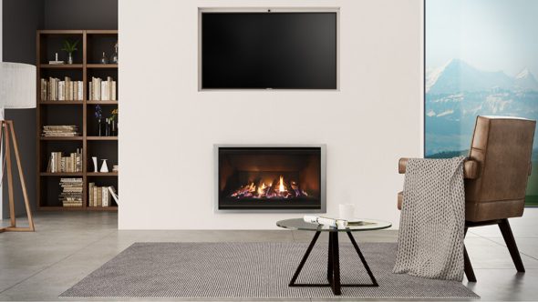 Escea DF960 Indoor Gas Fire Single Sided