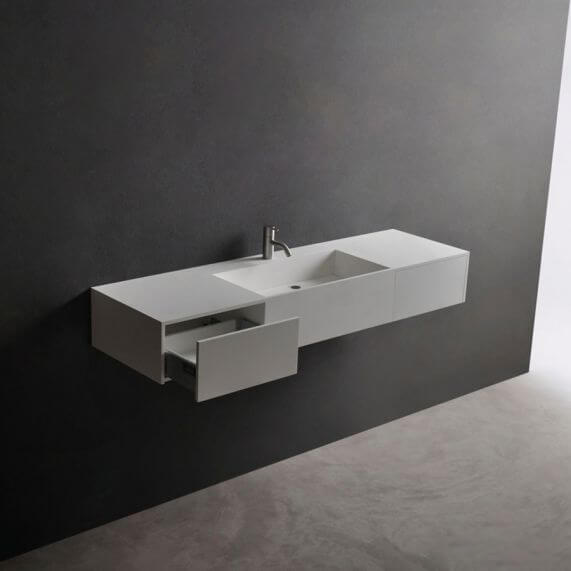 Progetto Axa 1400 Wall Basin with 2 Drawers