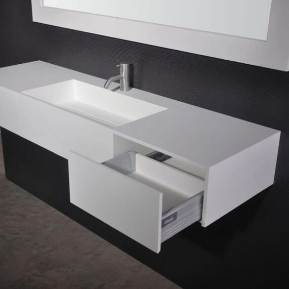 Progetto Axa 1400 Wall Basin with 2 Drawers