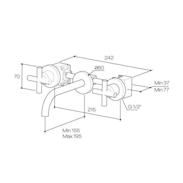 Progetto Chap Wall Mount Mixer