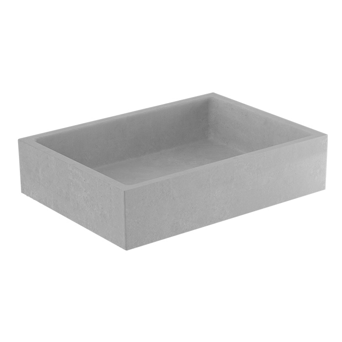 Elementi BARE Concrete Square Vessel Basin