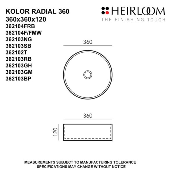 Kolor Radial 360 Counter Basin
