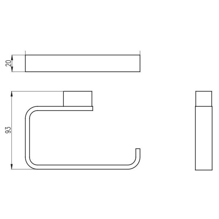 Quadro Toilet Roll Holder Harrison Bloy NZ