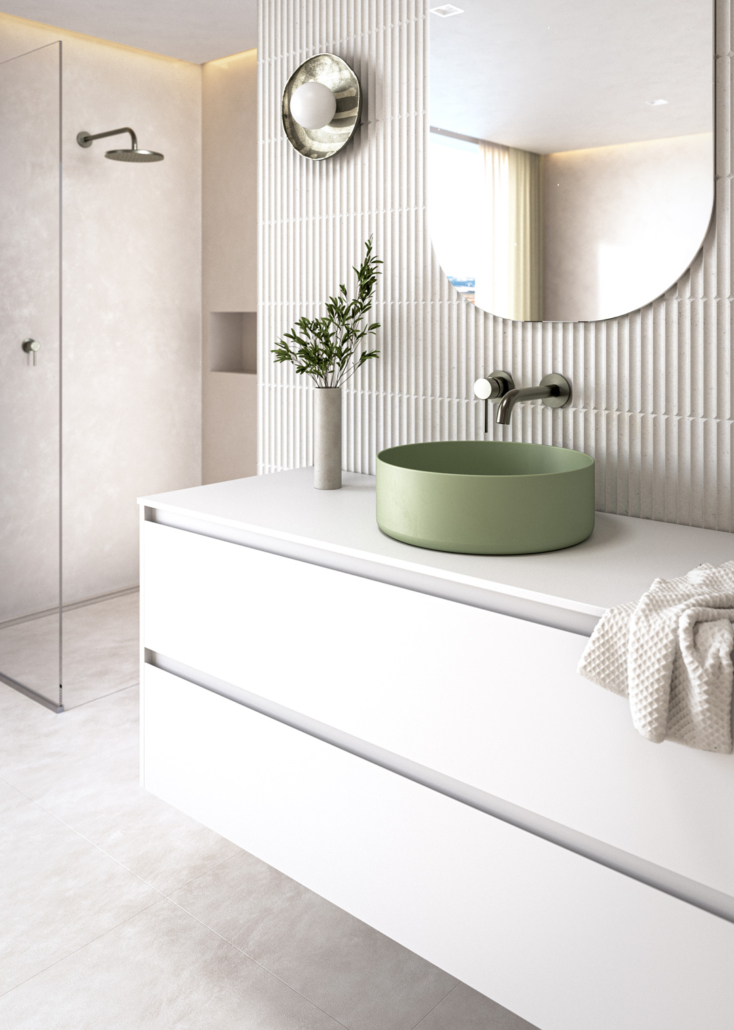 Lusso Vanity in white 1200