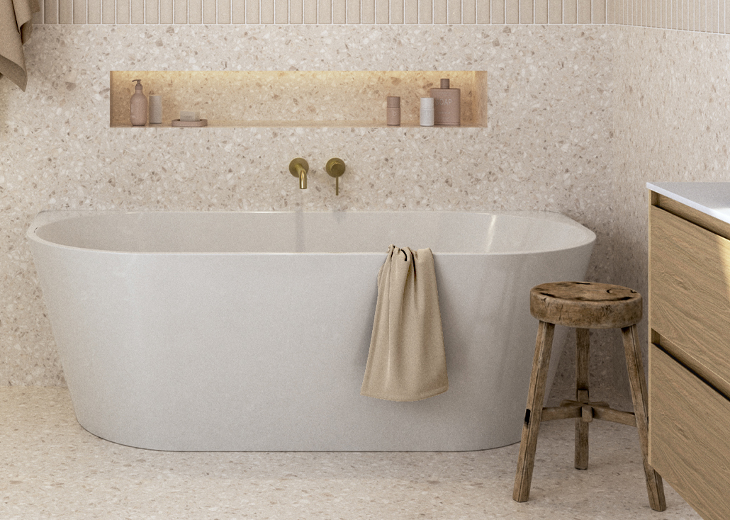 avalon back to wall freestanding 1700mm