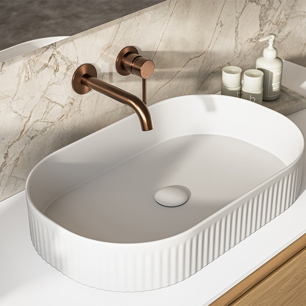 tilly oval matte white basin waste