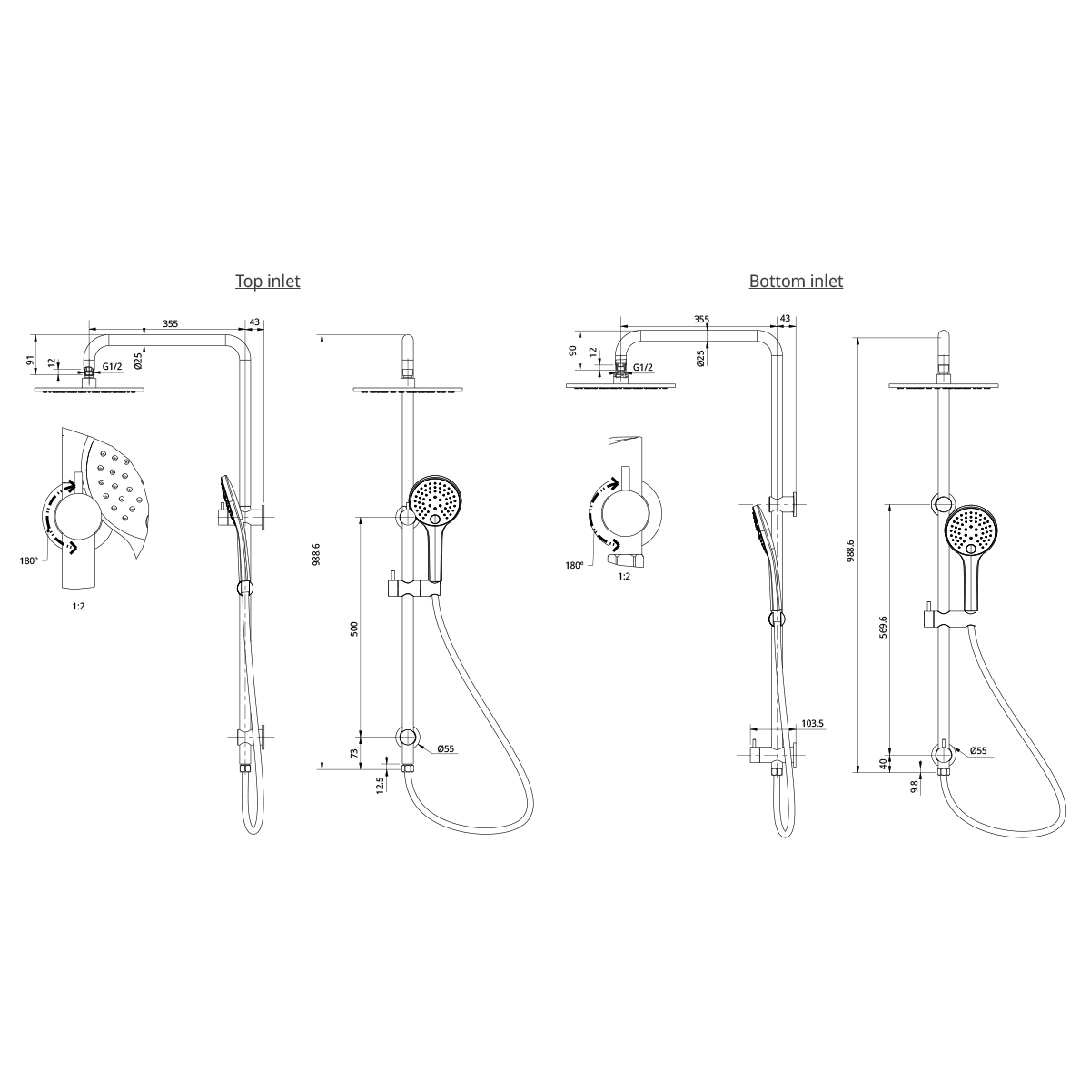 Enya Lusso Column Shower - Image 2