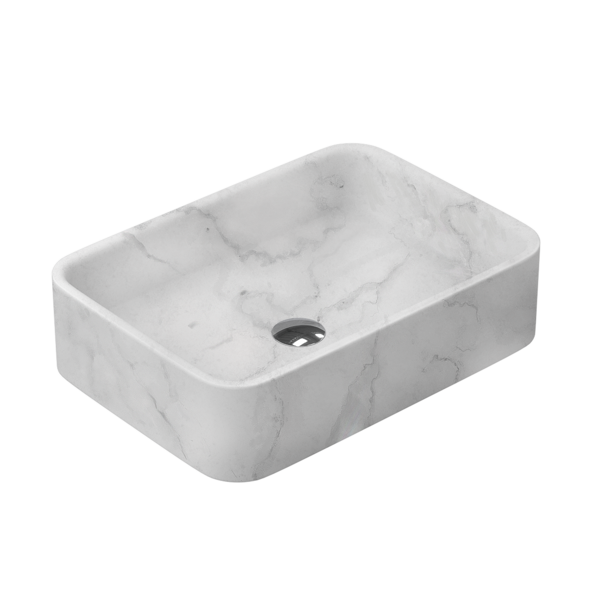 Marmo 500 Rectangle Vessel Basin Carrara