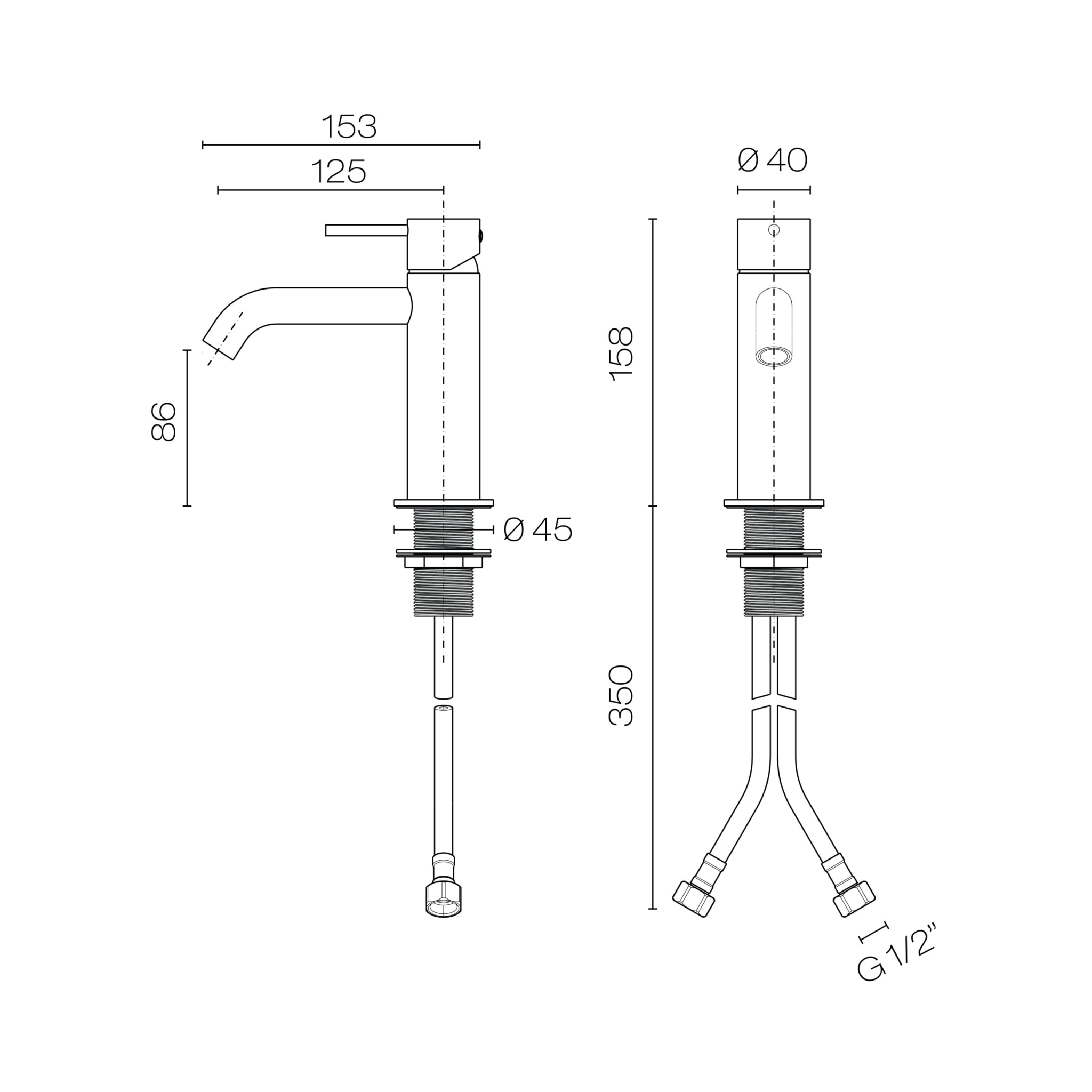 Progetto Oli 316 Basin Mixer - Image 3