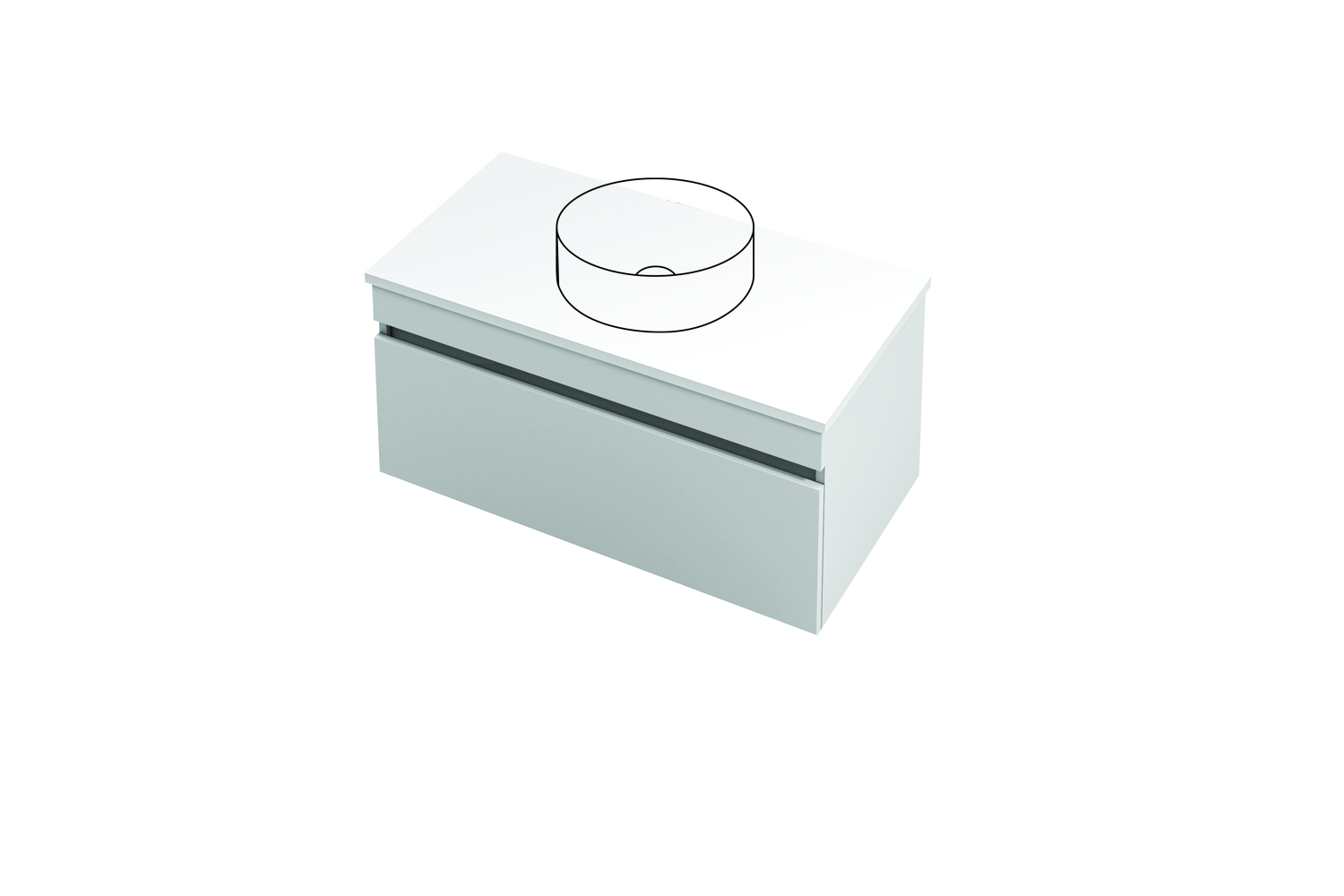 Lulu 46/Console 900 Wall - 1 Drawer