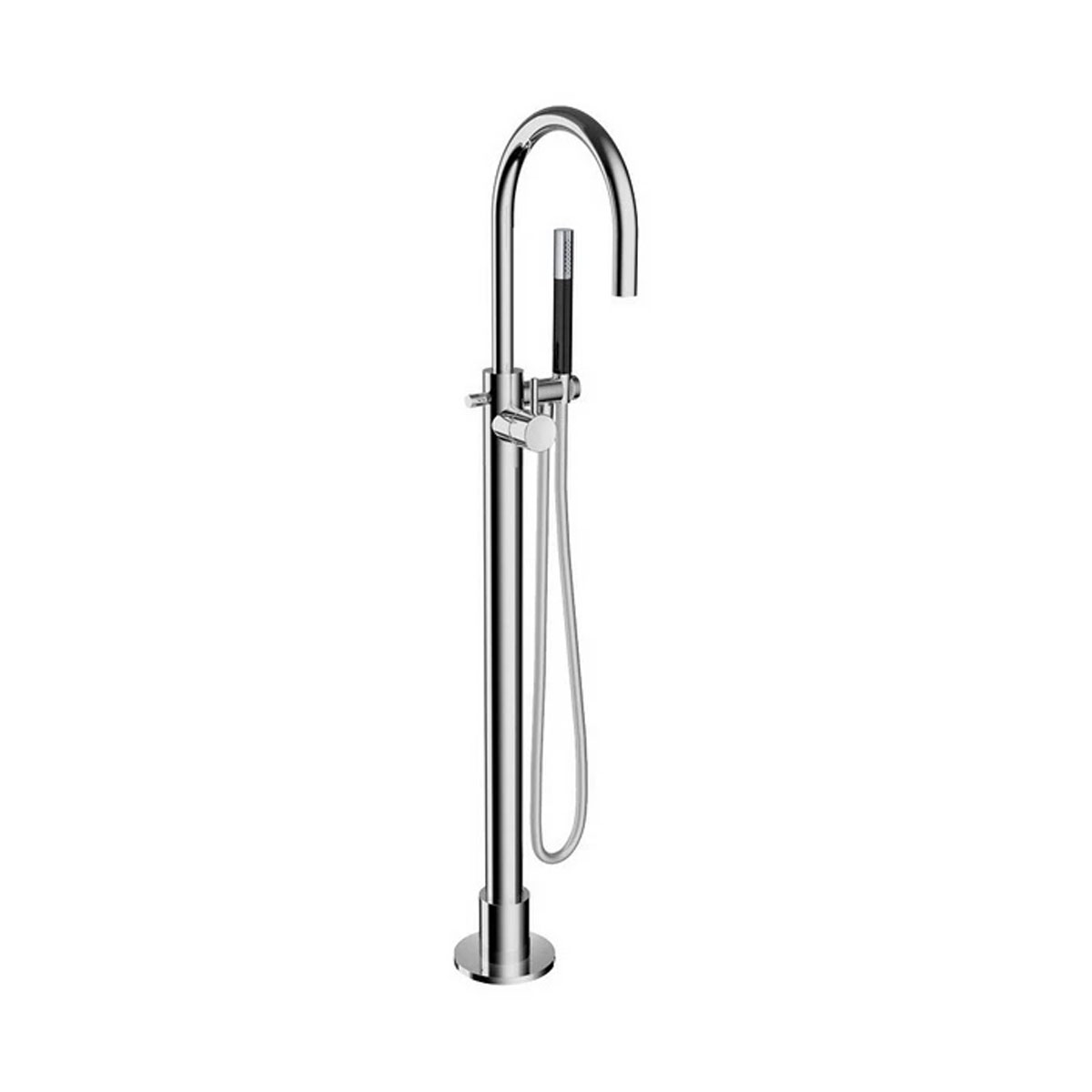 Buddy Floor Bath Filler with Handshower - Chrome