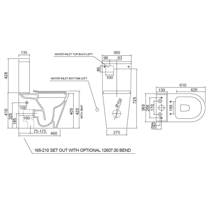 LSPEC CC Back To Wall Toilet Suite - Image 2