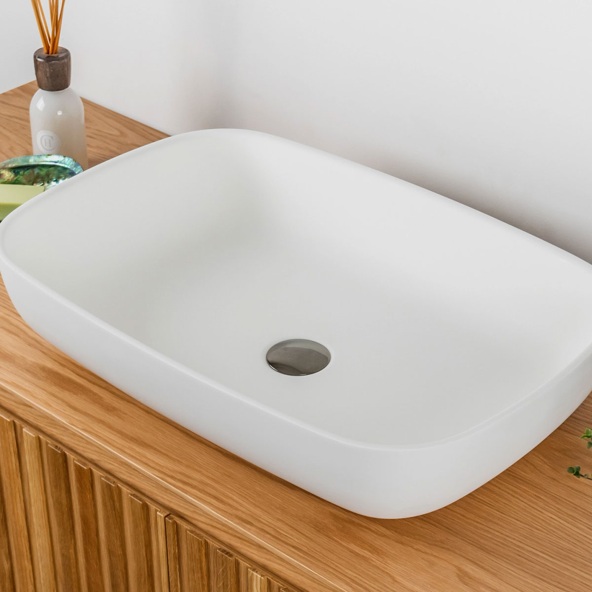 Quadro Large Rect Vessel Basin M/White