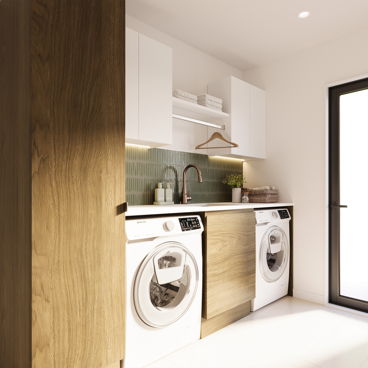 Traditional - 450 Laundry Cabinet, 1 Door - Matte Custom Colour