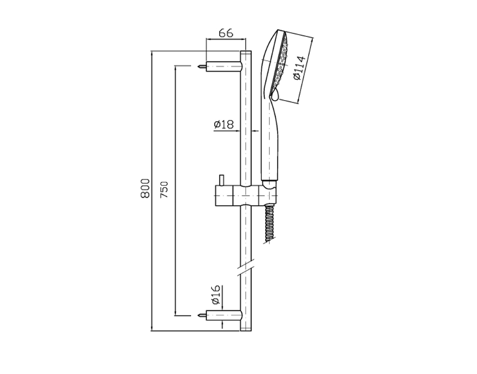 Zucchetti 3 Function Slide Shower - Image 2