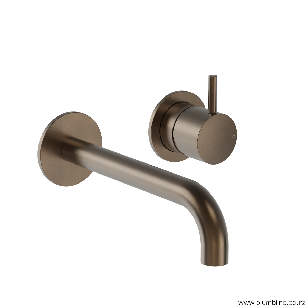 Buddy Wall Mixer and Spout - Aged Brass Organic